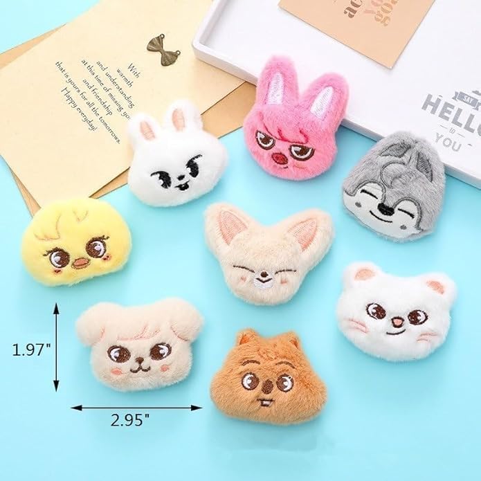 efoot 8PCS SKZ Plush Pins,SKZ Badge Brooch Pin for Fans Collection - Image 2